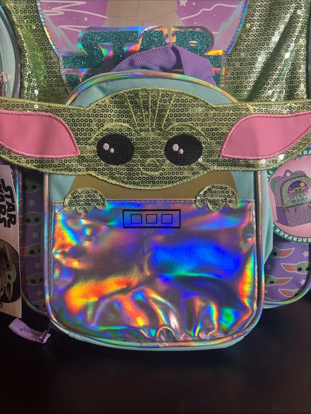 Disney Star Wars Mandalorian Baby Yoda Backpack With Lunch Bag Green BRAND NEW